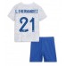 Cheap France Lucas Hernandez #21 Away Football Kit Children World Cup 2022 Short Sleeve (+ pants)